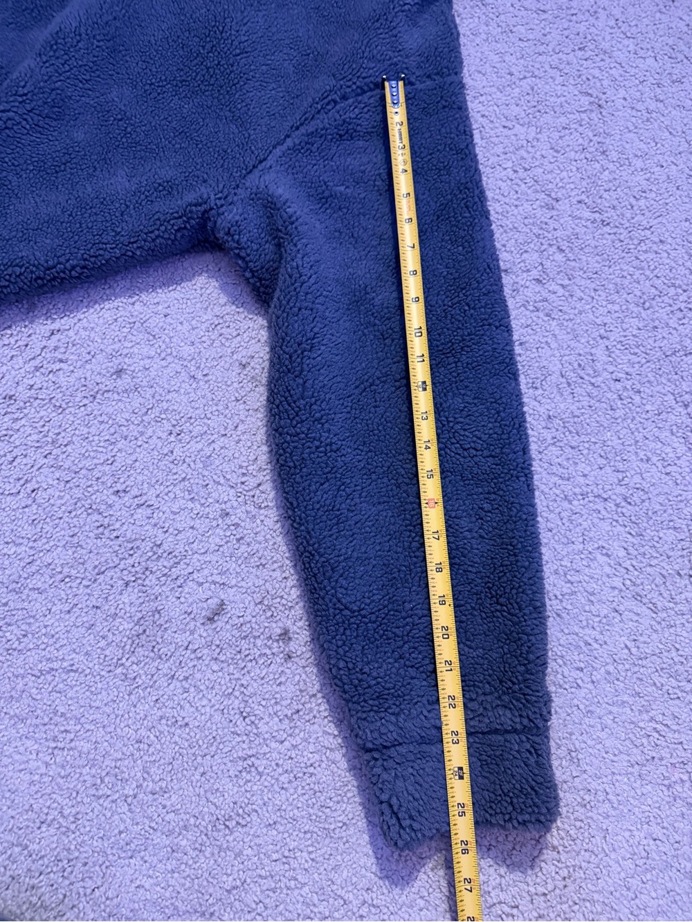 Parke Gray Sherpa Fleece Mock Neck Pullover Sweatshirt L/XL Oversized - Picture 6 of 7